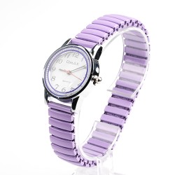 OMAX rokas pulkstenis sieviešu metāla elastīga siksna Ø2,8cm