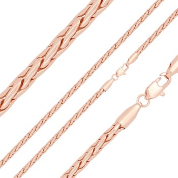 Apzeltītā ķēdīte Plānu Spiga kviešu vārpas posmu pinums