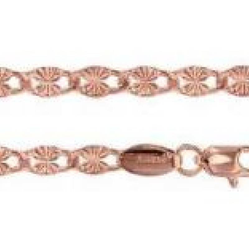 Apzeltītā ķēdīte Iegravētu saules staru ovālu posmu virkne