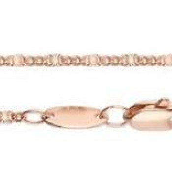 Apzeltītā ķēdīte Figaro stila pinums ar saules staru grāvējuma Fancy posmiem