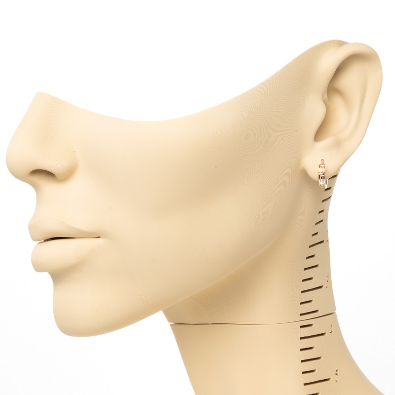 Apzeltīti auskari riņķi