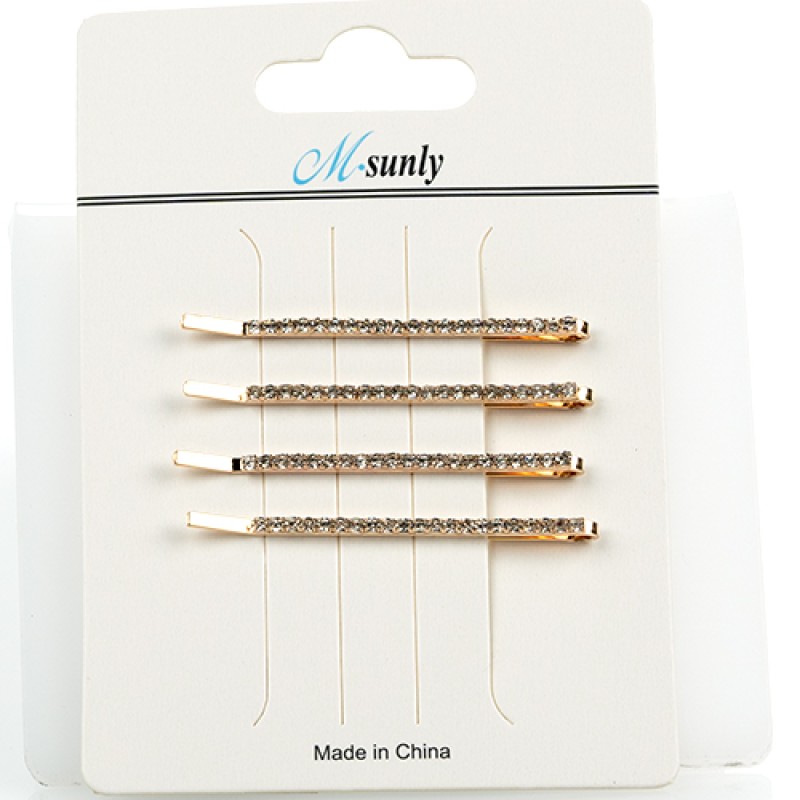 Matu sprādze ar mirdzošiem kristāliem (4gab)