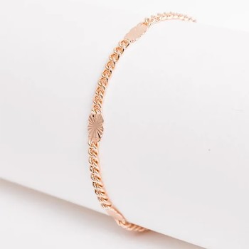 Apzeltīta rokassprādze Klasisks pinums ar saules staru Fancy posmiem