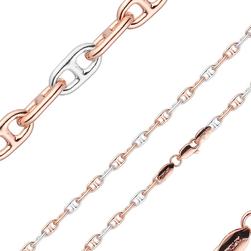 Apzeltīta rokassprādze Jūras enkura(Mariner Anchor) ķēdes posmu virkne