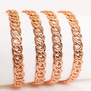 Apzeltītā rokassprādze Savstarpēji savītu sirds formas stiepļu pinums