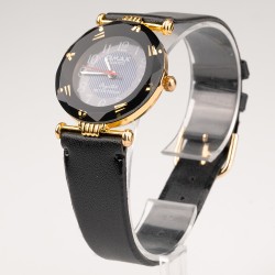 OMAX rokas pulkstenis Ø3,1cm ar ādas siksnu