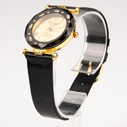 OMAX rokas pulkstenis Ø3,1cm ar ādas siksnu