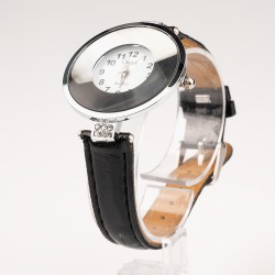 OMAX rokas pulkstenis sieviešu Ø3,5cm ar ādas siksnu