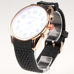 OMAX rokas pulkstenis vīriešu Ø4,6cm ar ādas siksnu