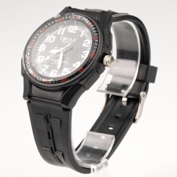 OMAX rokas pulkstenis vīriešu Ø4,3cm ar silikona siksnu