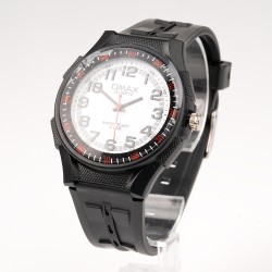 OMAX rokas pulkstenis vīriešu Ø4,3cm ar silikona siksnu