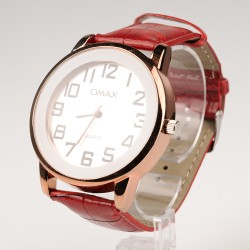 OMAX rokas pulkstenis ar ādas siksnu Ø4,8cm
