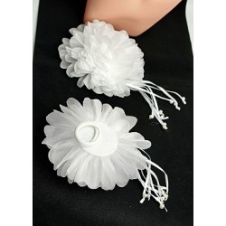 Matu gumija ar bārkstīm dekorētām ar pērlēm