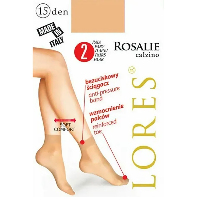 LORES Rosalie calzino 15den zeķes caurspīdīgas ar elastānu (2pāri)