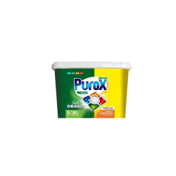 Veļas mazgāšanas gela kapsulas PUROX 5in1 universal 35gab.