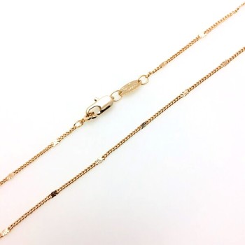 Apzeltītā ķēdīte Klasisks pinums ar saules staru Fancy posmiem