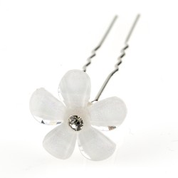 Matadata dekoratīva puķe ar baltu kristālu