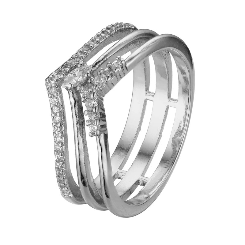 Gredzens ar rodija pārklājumu