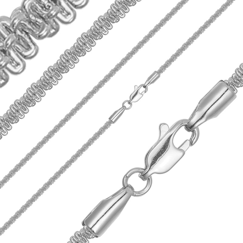 Ķēdīte ar rodija pārklājumu Klasiskā Margarita pinums