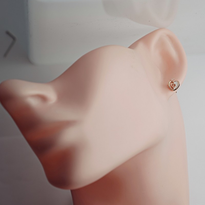 Apzeltīti auskari ar keramiku