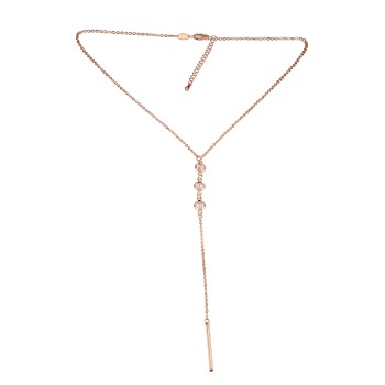 Kaklarota apzeltīta ar 3 baltiem kristāliem