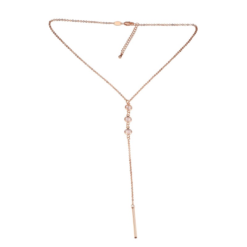 Kaklarota apzeltīta ar 3 baltiem kristāliem