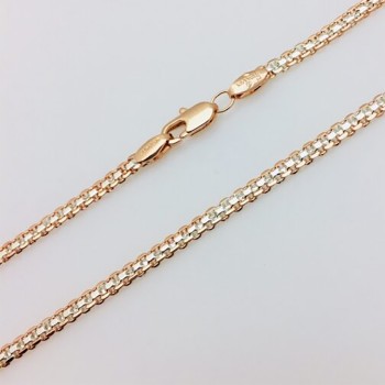 Apzeltīta rokassprādze Bismarks enkura aušanas dubulto posmu pinums