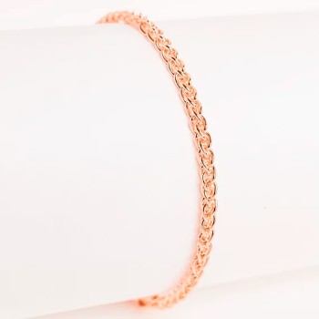 Apzeltīta rokassprādze Spiga kviešu ķēdes pinums