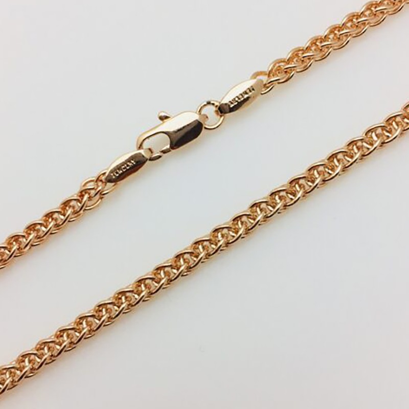 Apzeltīta rokassprādze Spiga kviešu ķēdes pinums