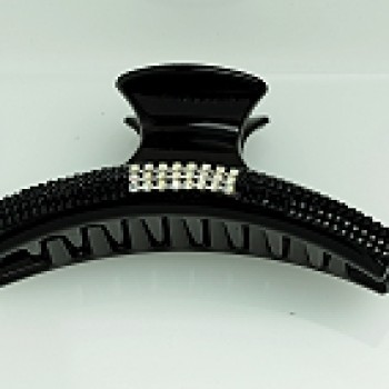 Matu sprādze-KRĀBIS ar strazām 10cm plastmasas