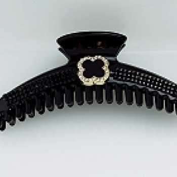 Matu sprādze-KRĀBIS ar strazām un dekoru 10cm plastmasas