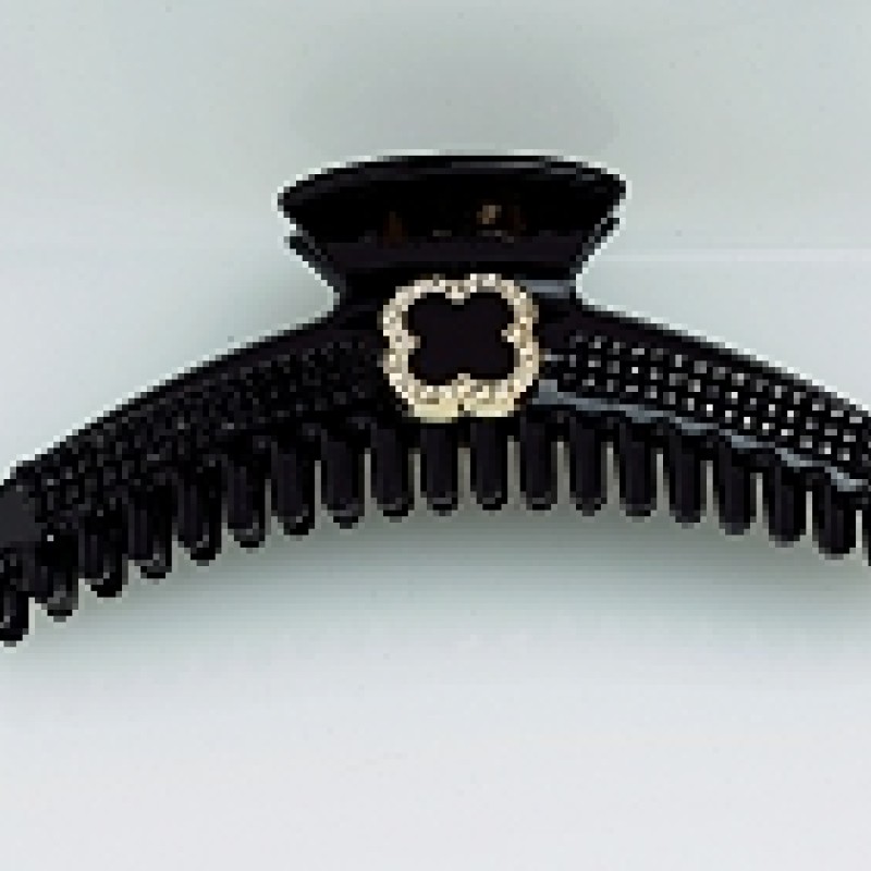 Matu sprādze-KRĀBIS ar strazām un dekoru 10cm plastmasas