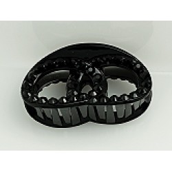 Matu sprādze-KRĀBIS ar strazām 8cm plastmasas