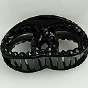 Matu sprādze-KRĀBIS ar strazām 8cm plastmasas