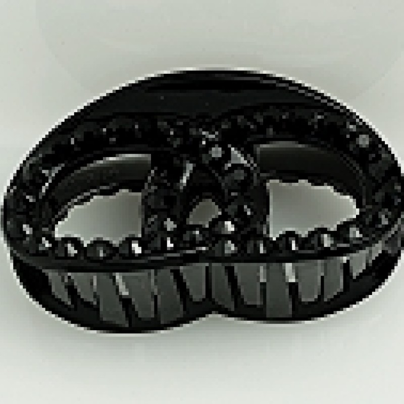 Matu sprādze-KRĀBIS ar strazām 8cm plastmasas