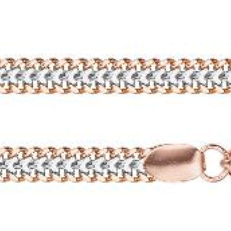 Apzeltīta rokassprādze Kubas divvirzienu dubulto posmu pinums