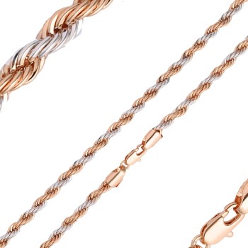 Apzeltīta rokassprādze Klasisks Franču virves pinums