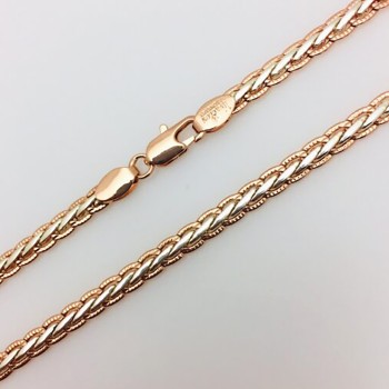 Apzeltītā ķēdīte Spiga kviešu vārpas vīto posmu ar grāvējumu pinums