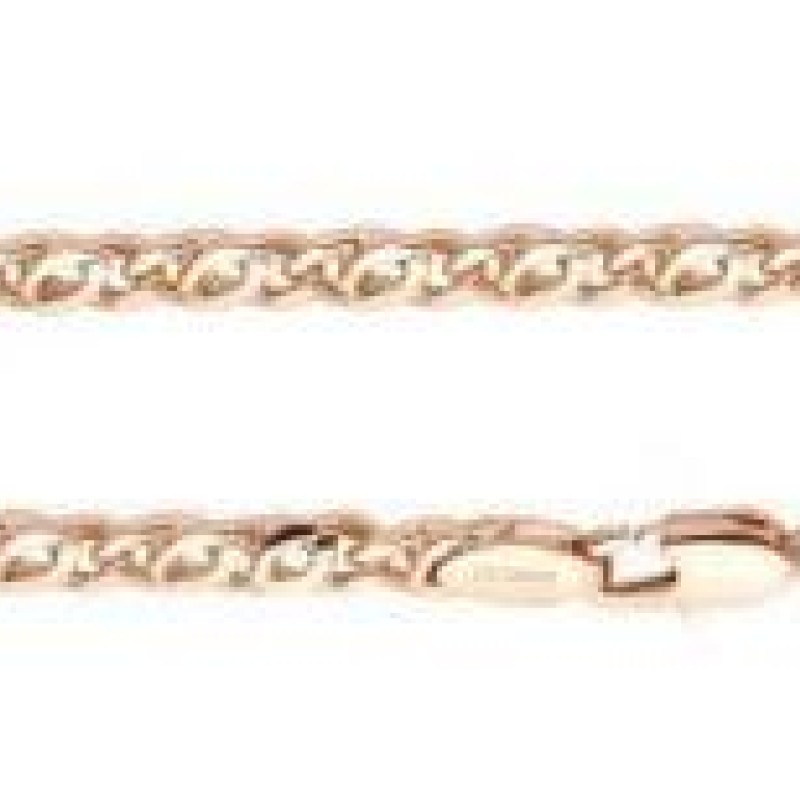 Apzeltīta rokassprādze Marquise čaulas posmu pinums