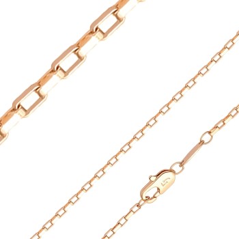 Apzeltītā ķēdīte Pagarinātu taisnstūra gredzenu posmu virkne