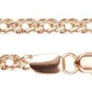 Apzeltīta rokassprādze Klasisks Rombo austu stiepļu posmu pinums