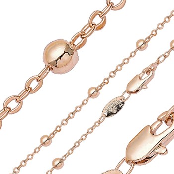 Apzeltītā ķēdīte Bumbiņu un gredzenu posmu virkne