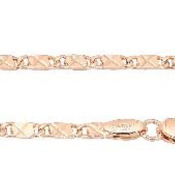 Apzeltītā ķēdīte Masīvā gliemežvāka ar krustu X gravējumu posmu virkne