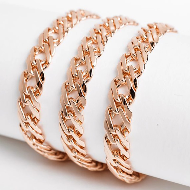 Apzeltīta rokassprādze Klasisks Rombo austu stiepļu posmu pinums