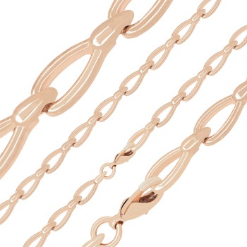 Apzeltītā ķēdīte Asaras formas Fancy posmu virkne