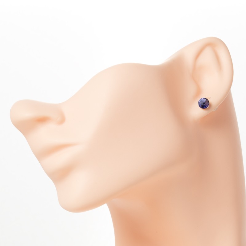 SWAROWSKI auskari apzeltīti (nagliņas)