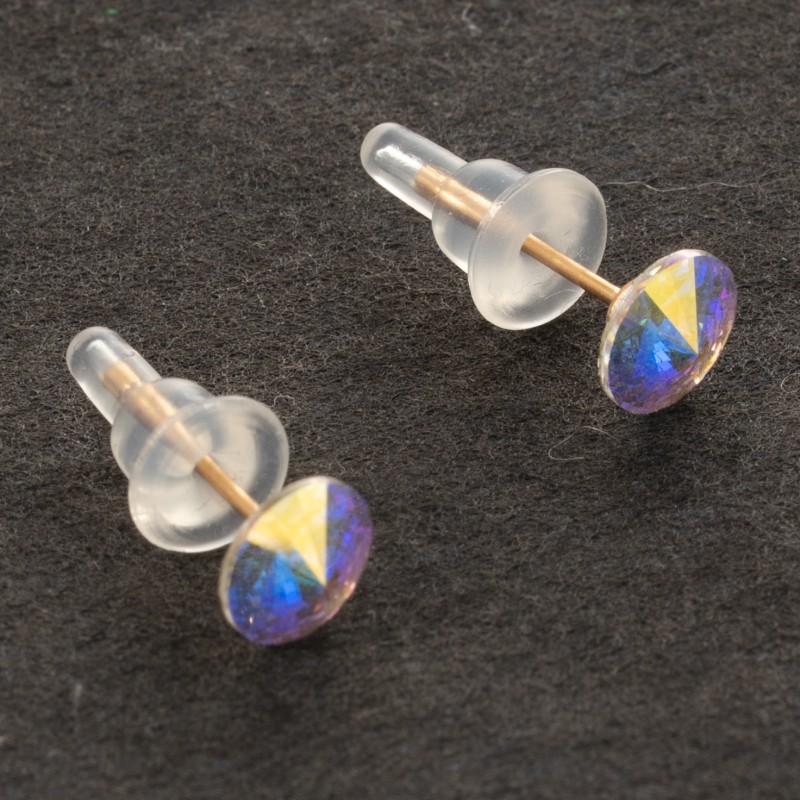 SWAROWSKI auskari apzeltīti (nagliņas)