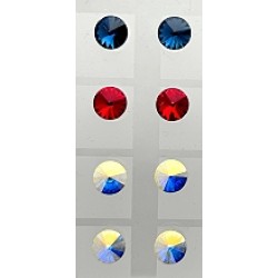 SWAROWSKI auskari apzeltīti (nagliņas)