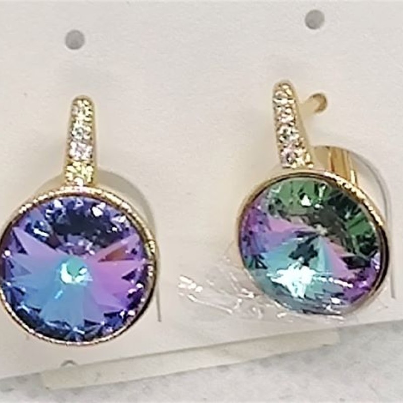 SWAROWSKI auskari apzeltīti