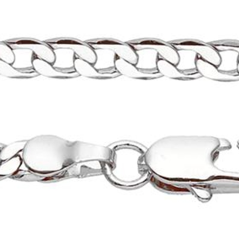 Ķēdīte ar rodija pārklājumu Klasiskās ķēdes ar apmales posmu virkne